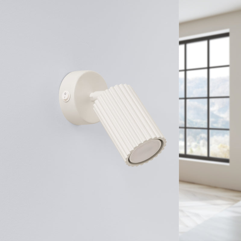 Wall light KARBON beige with switch