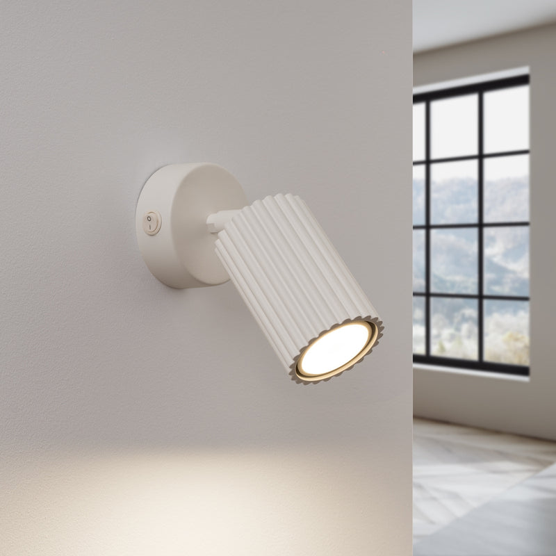 Wall light KARBON beige with switch