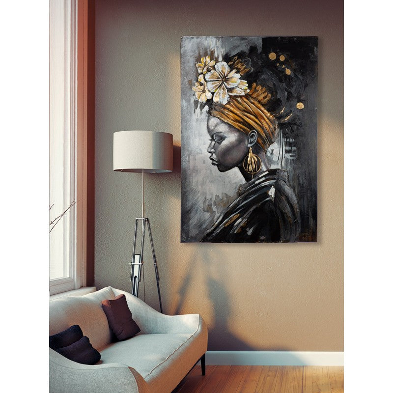 Wandbild Beauty in Black Metall 3D Optik 120x80cm
