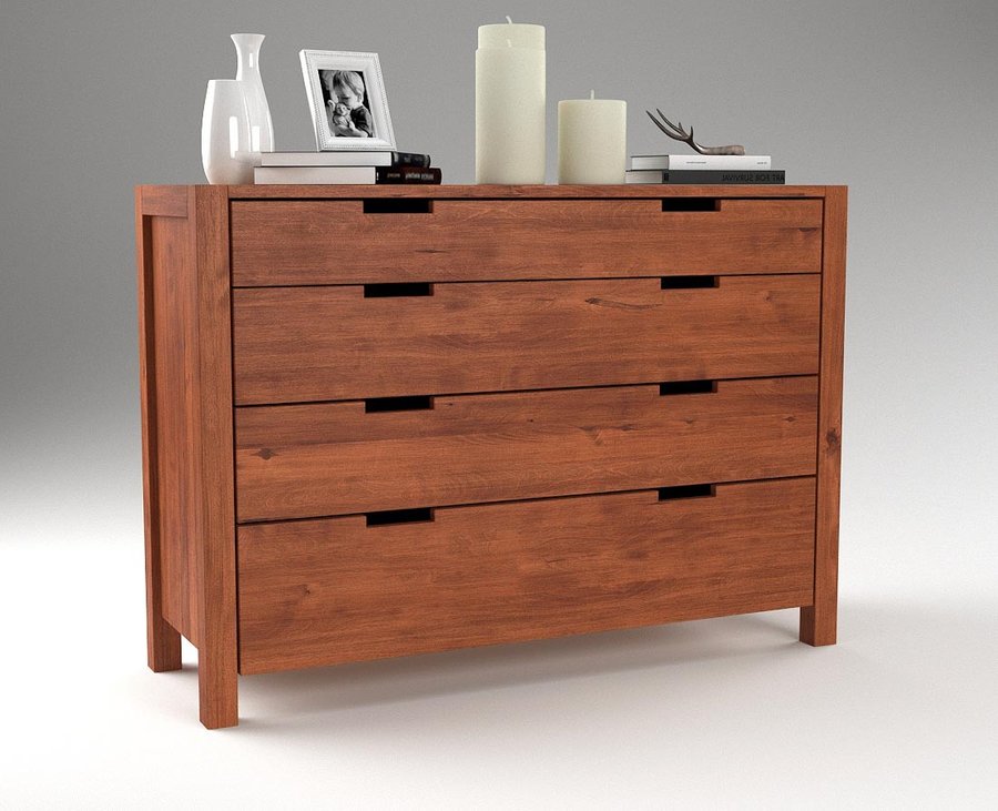 AURA Massivholz Schubladen Kommode