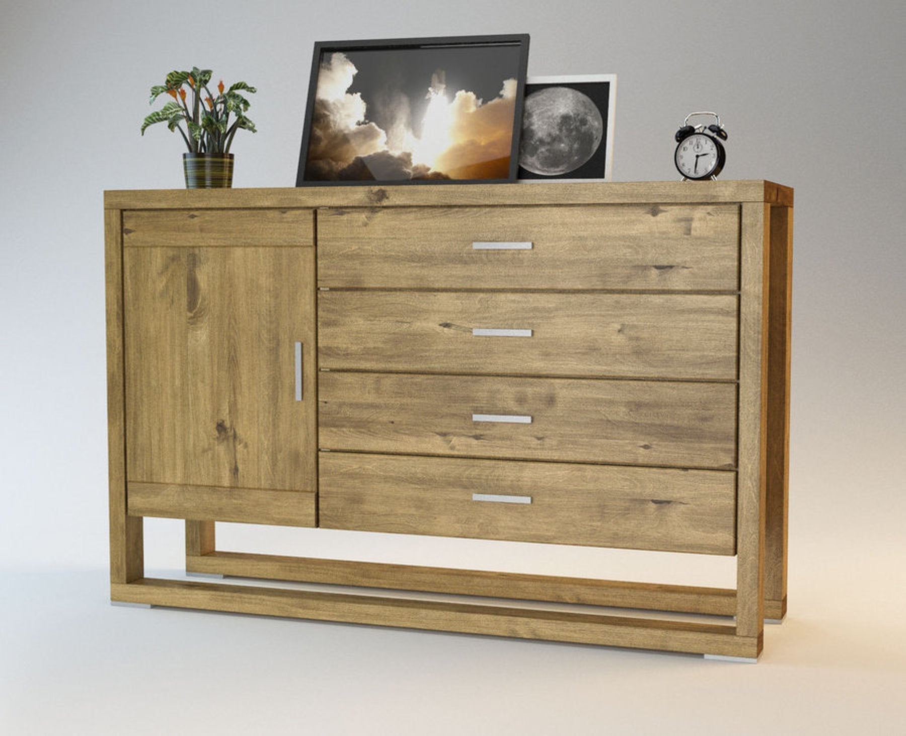 FERARRA Massivholz Schubladen Kommode