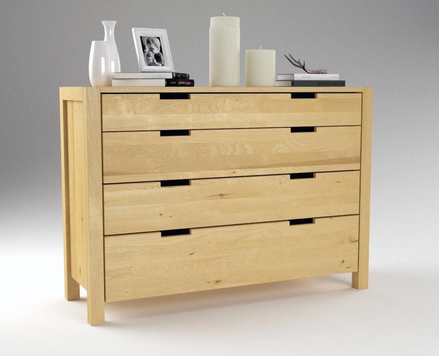 AURA Massivholz Schubladen Kommode