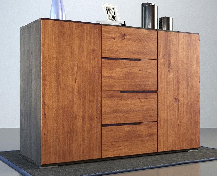 ARDEA Massivholz Schubladen Kommode