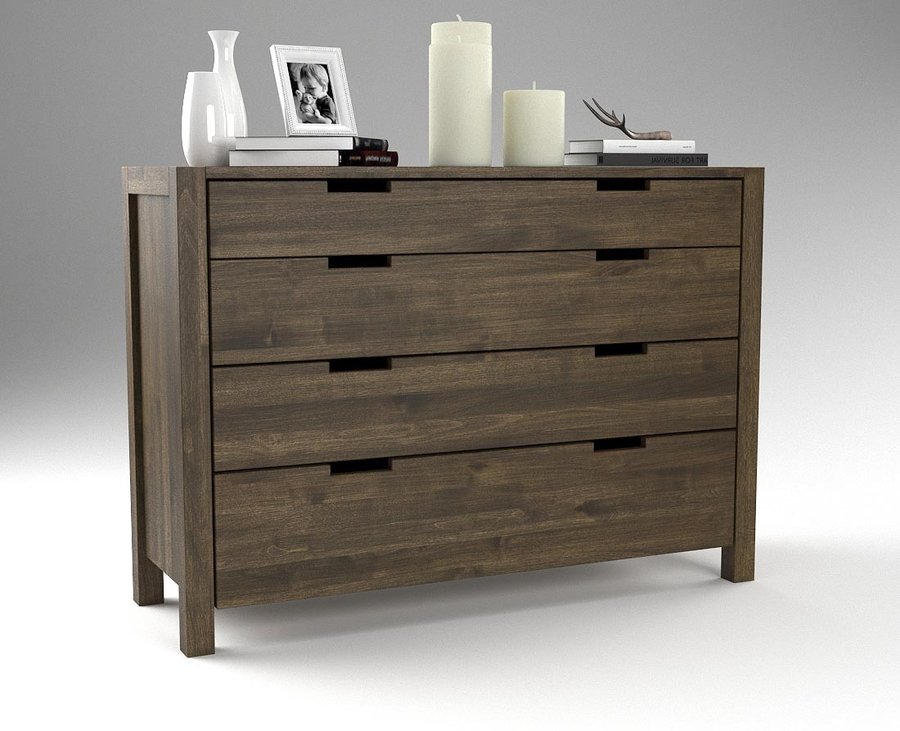 AURA Massivholz Schubladen Kommode