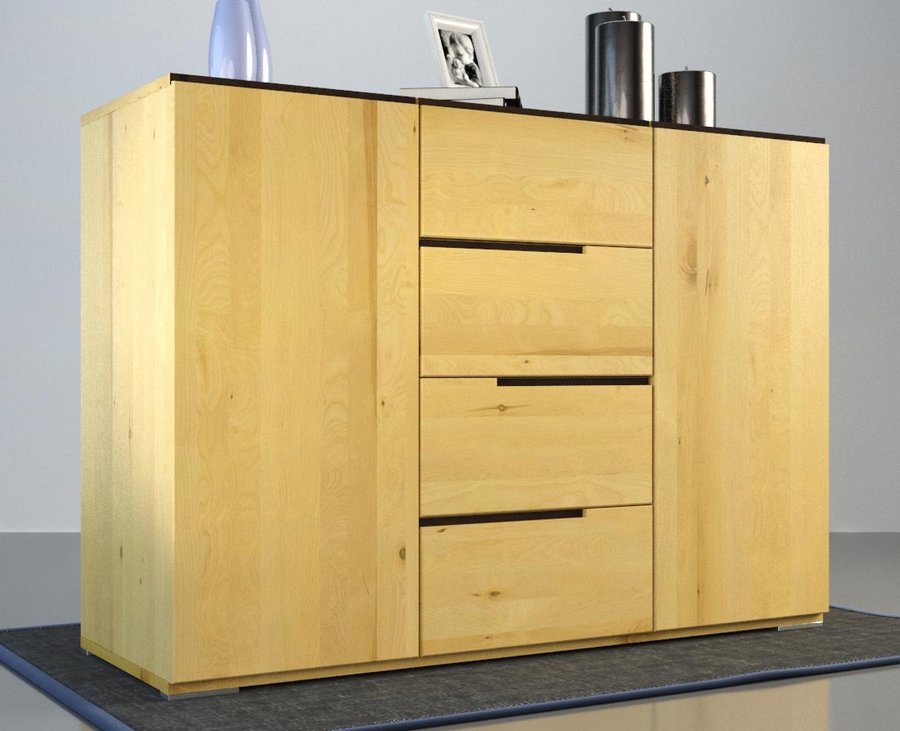 ARDEA Massivholz Schubladen Kommode