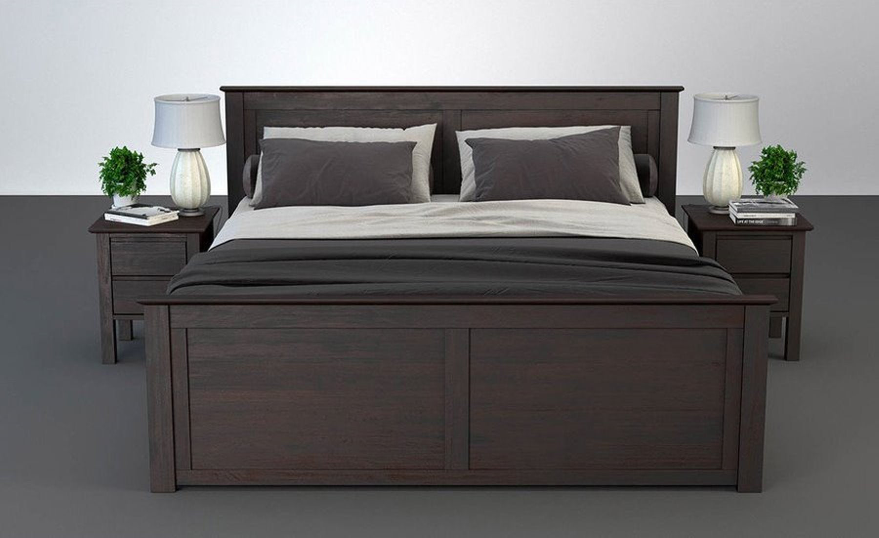 FLORANCE Massivholzbett mit 4 Schubladen