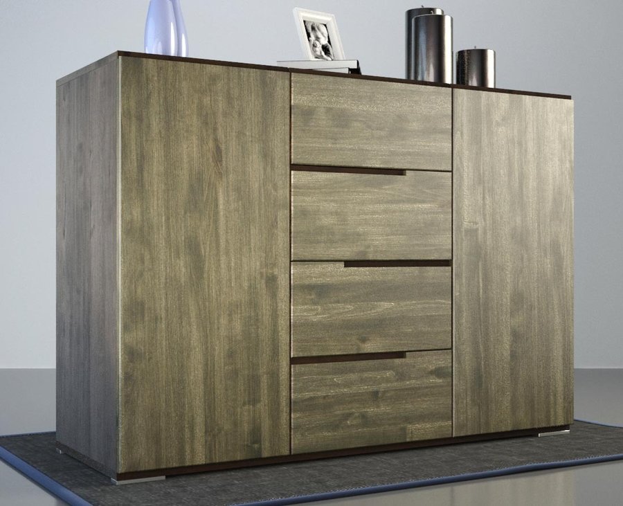 ARDEA Massivholz Schubladen Kommode