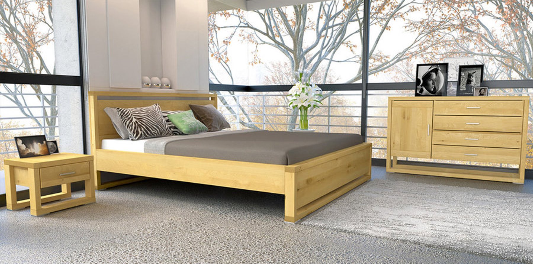 FERRARA Massivholzbett