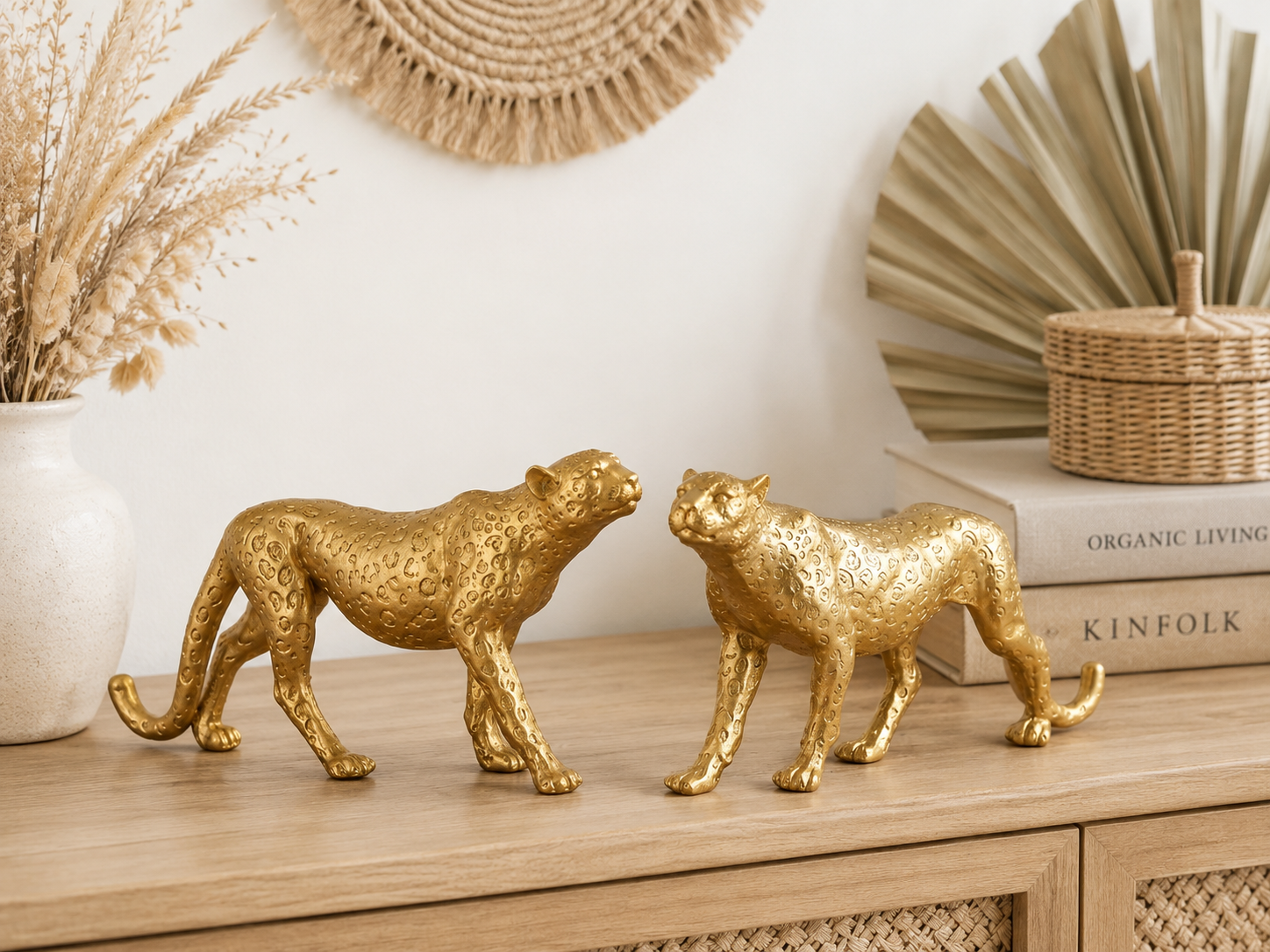 Leos Leopard Figuren 2er Set Gold