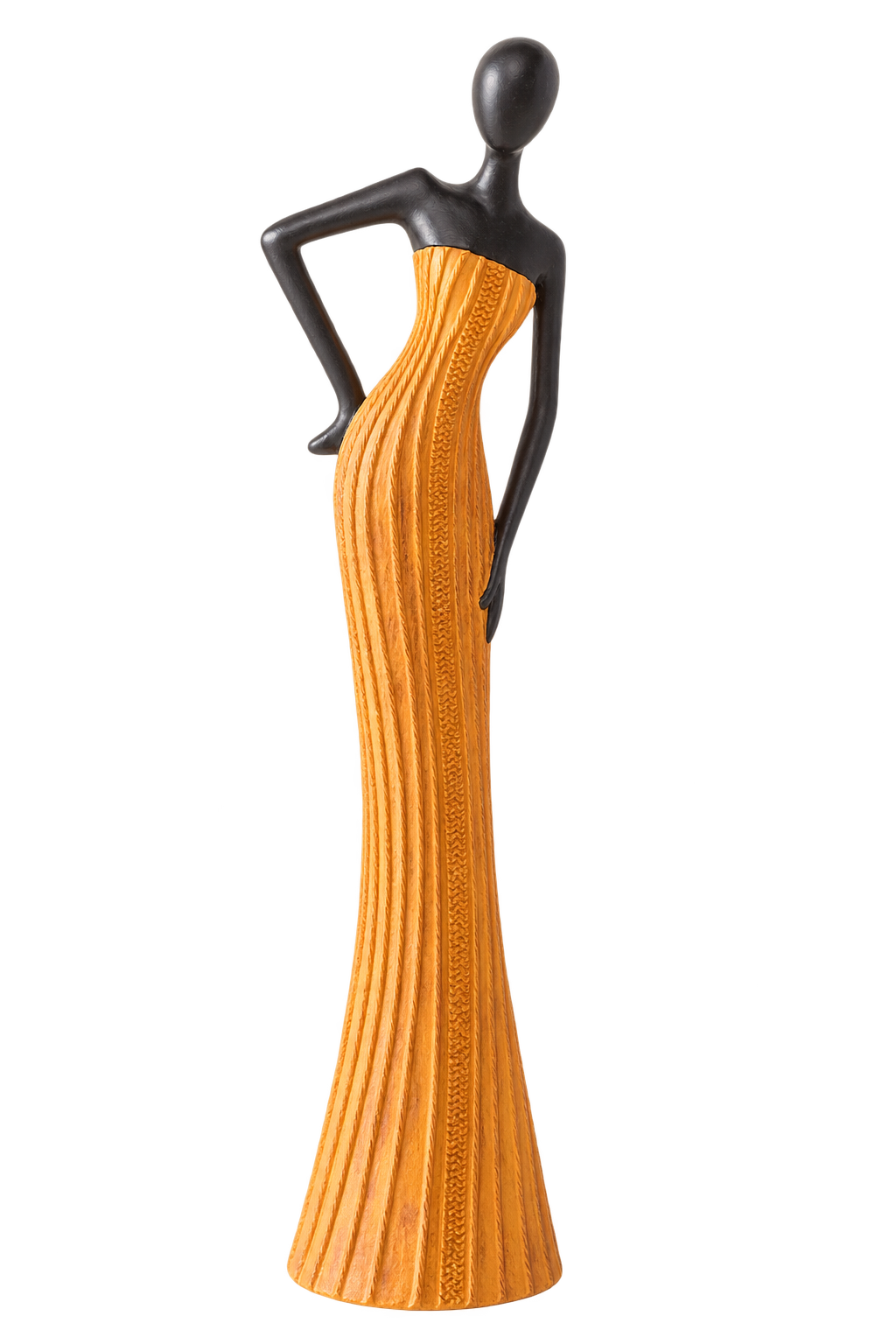 Dekofiguren Eleganza Ladys 2er Set schwarz orange-gelb 31 cm