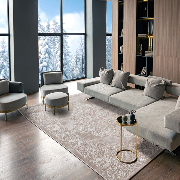Sehrazat LEXA 4000 Cream Exquisite designer carpet in cream for sophisticated interiors