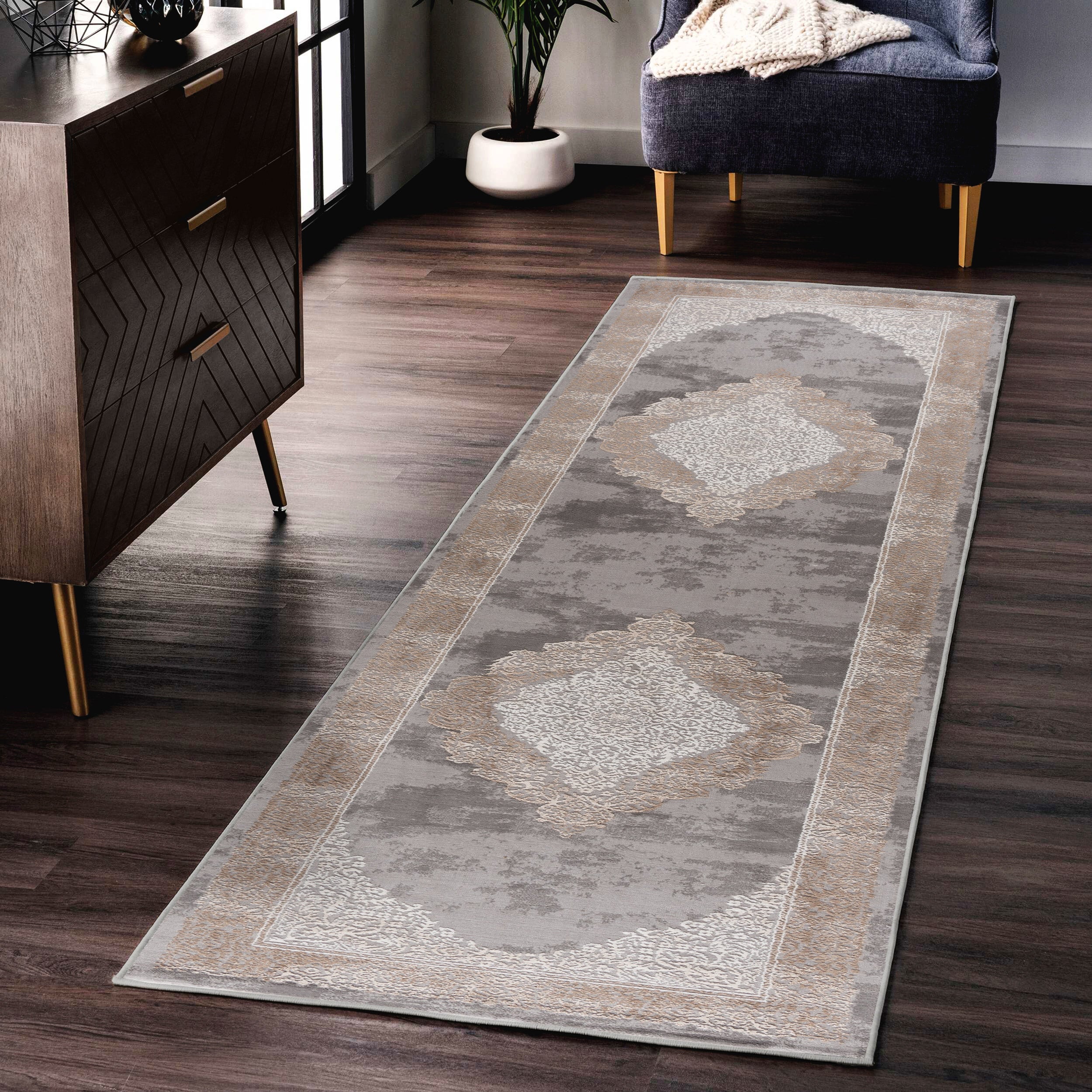 Sehrazat LEXA 4000 Grey Beige Exquisiter Designer Teppich in Grau Beige für anspruchsvolle Innenräume