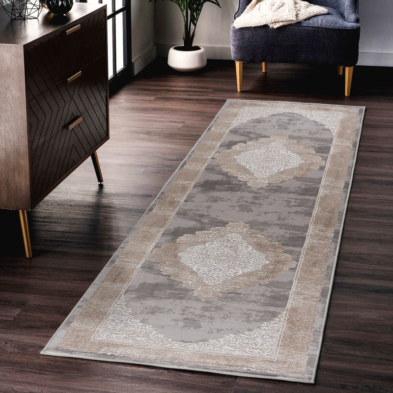 Sehrazat LEXA 4000 Grey Beige Exquisiter Designer Teppich in Grau Beige für anspruchsvolle Innenräume