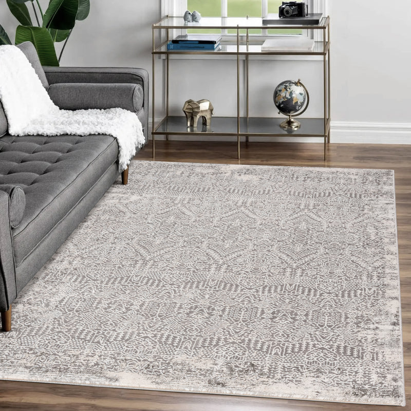 Sehrazat LEXA 5000 Grey Exquisiter Designer Teppich in Grau für anspruchsvolle Innenräume