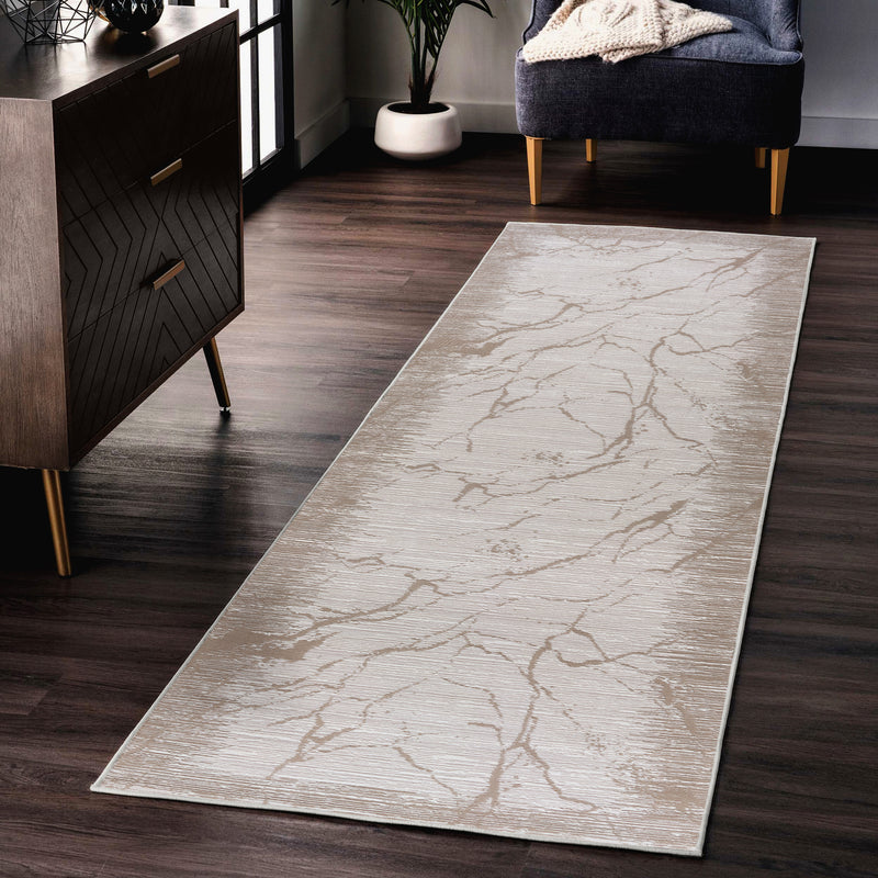 Sehrazat LEXA 6000 Beige Crème Prachtig designtapijt in Beige Crème voor verfijnde interieurs