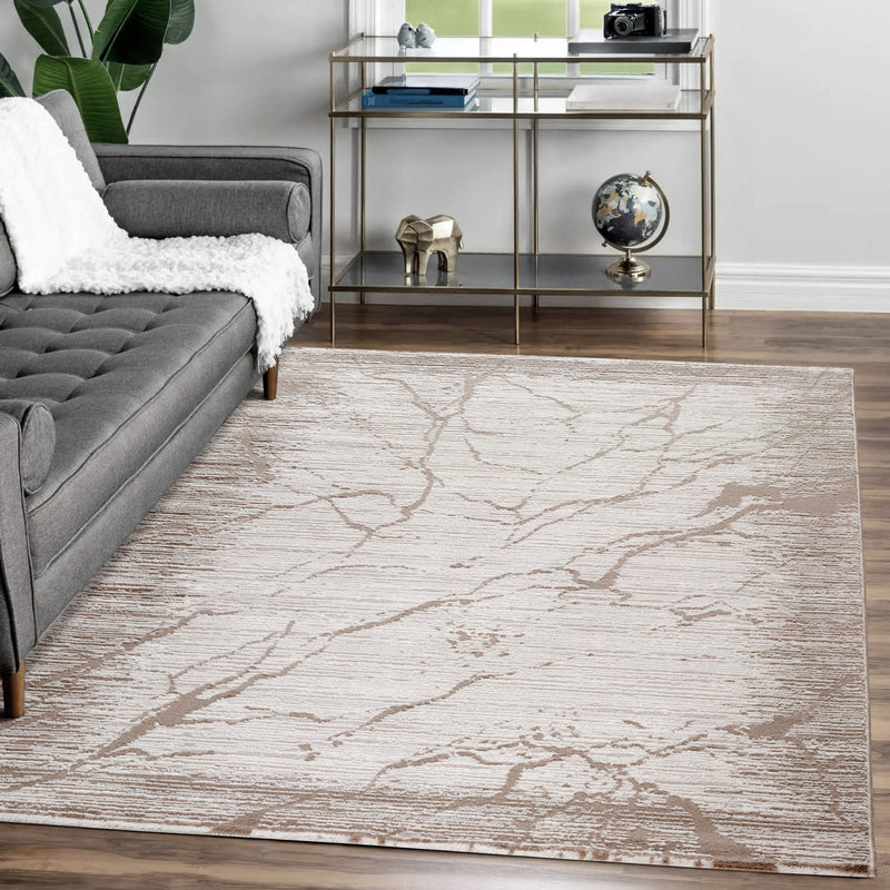 Sehrazat LEXA 6000 Beige Crème Prachtig designtapijt in Beige Crème voor verfijnde interieurs