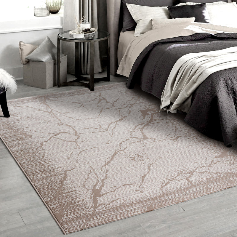 Sehrazat LEXA 6000 Beige Crème Prachtig designtapijt in Beige Crème voor verfijnde interieurs
