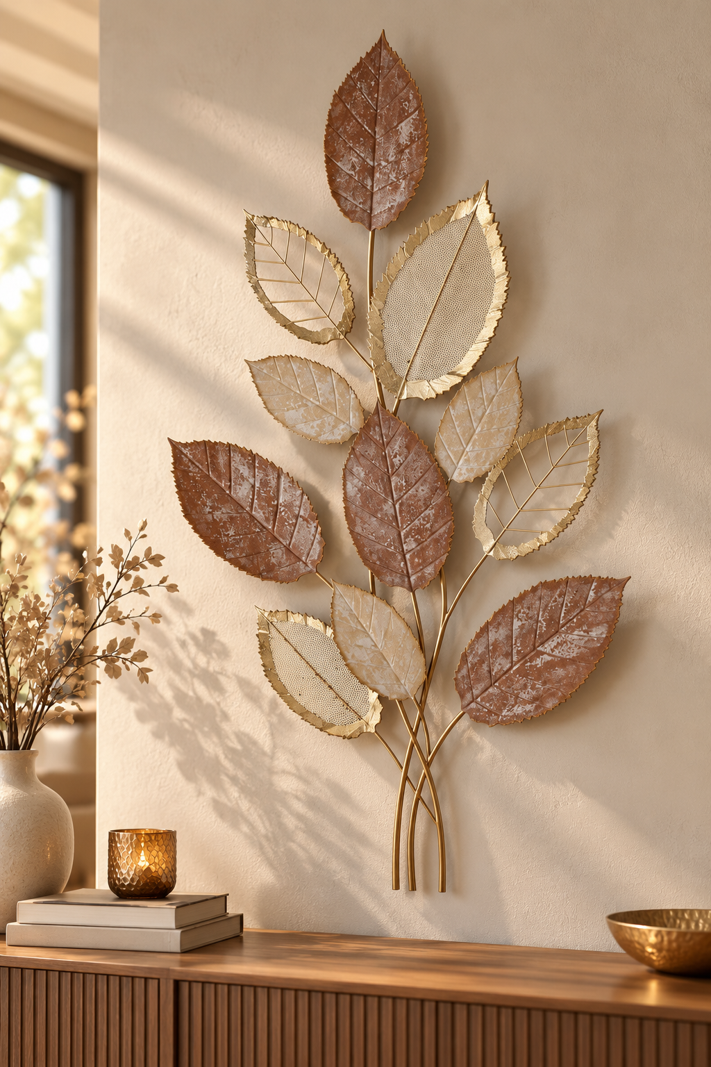 Wanddekoration Autumn Herbst Blätter mehrfarbig 116,8 cm