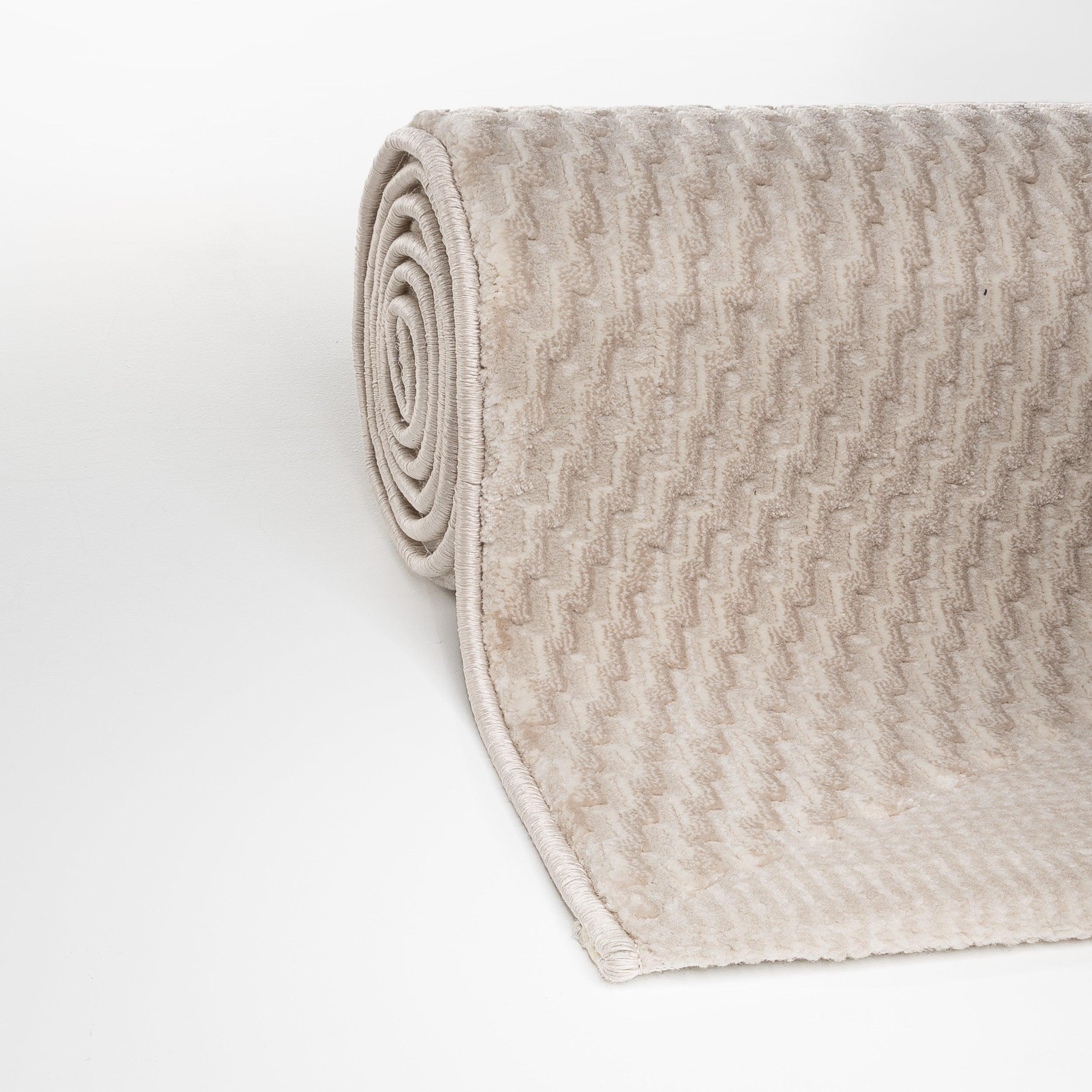 Sehrazat PREMIUM LUXURY COLLECTION - Modern designer carpet series 6300 beige with 3D effect