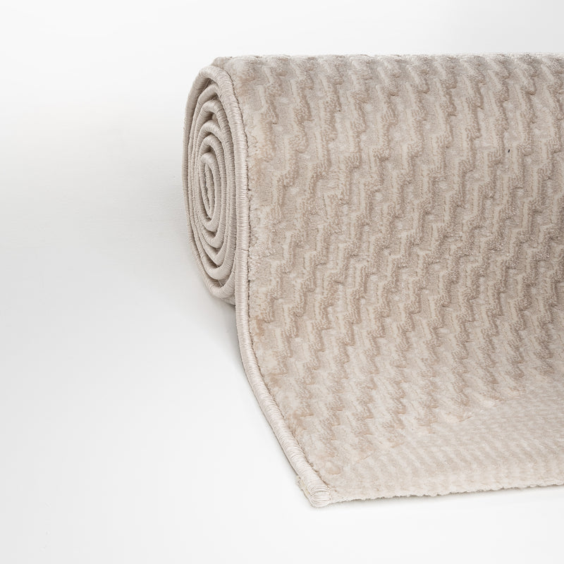 Sehrazat PREMIUM LUXURY COLLECTIE - Modern designtapijt serie 6300 beige met 3D-effect