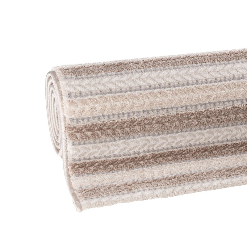 Sehrazat PREMIUM LUXURY COLLECTIE - Modern designtapijt serie 6400 beige met 3D-effect