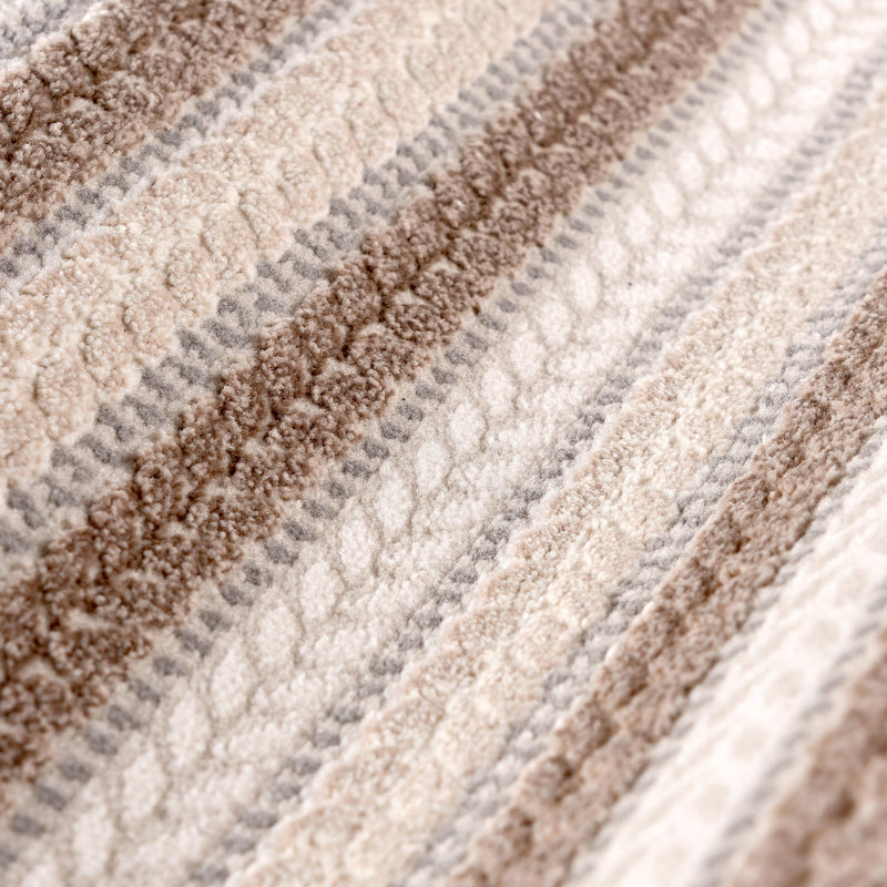 Sehrazat PREMIUM LUXURY COLLECTIE - Modern designtapijt serie 6400 beige met 3D-effect