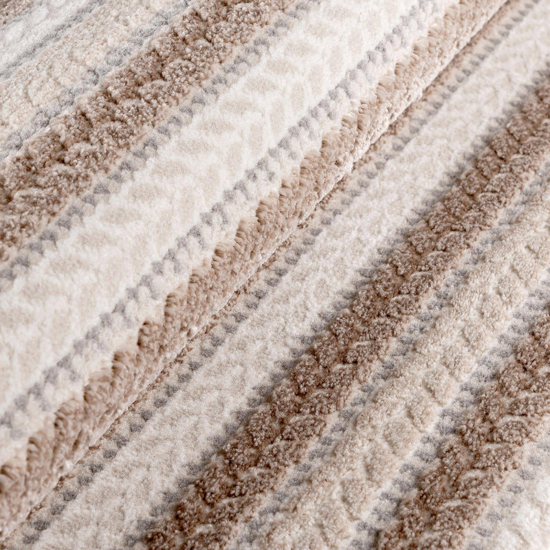 Sehrazat PREMIUM LUXURY COLLECTIE - Modern designtapijt serie 6400 beige met 3D-effect