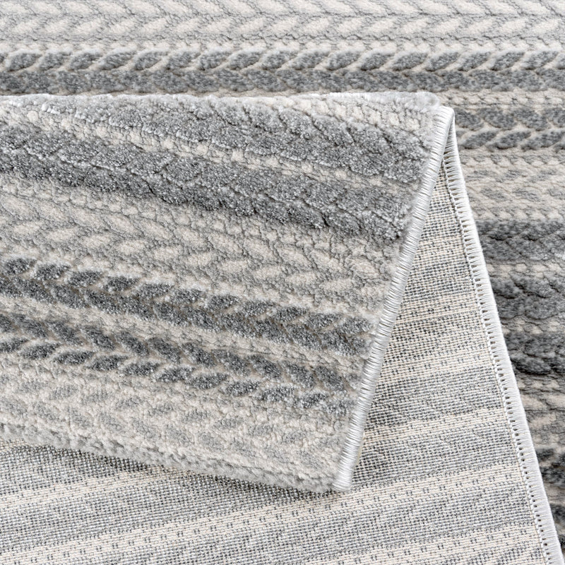Sehrazat PREMIUM LUXURY COLLECTIE - Modern designtapijt serie 6400 Grijs met 3D-effect