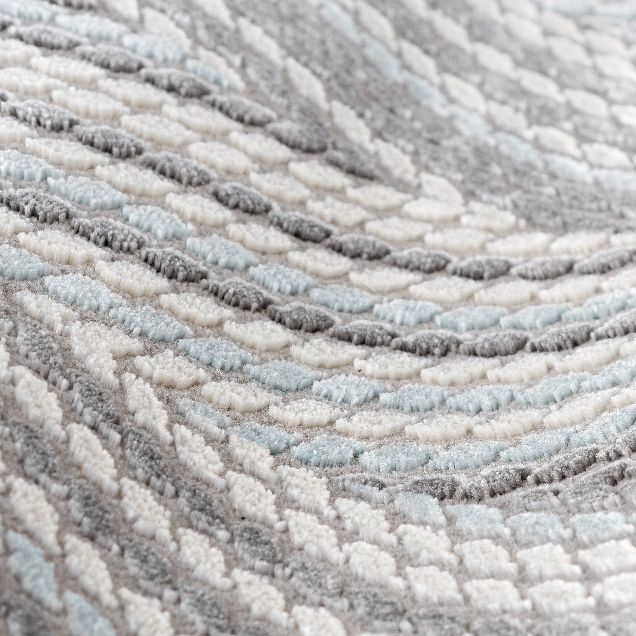 Sehrazat PREMIUM LUXURY COLLECTION - Moderner Designer Teppich Serie 6500 Grey Blue Grey mit 3D-Effekt