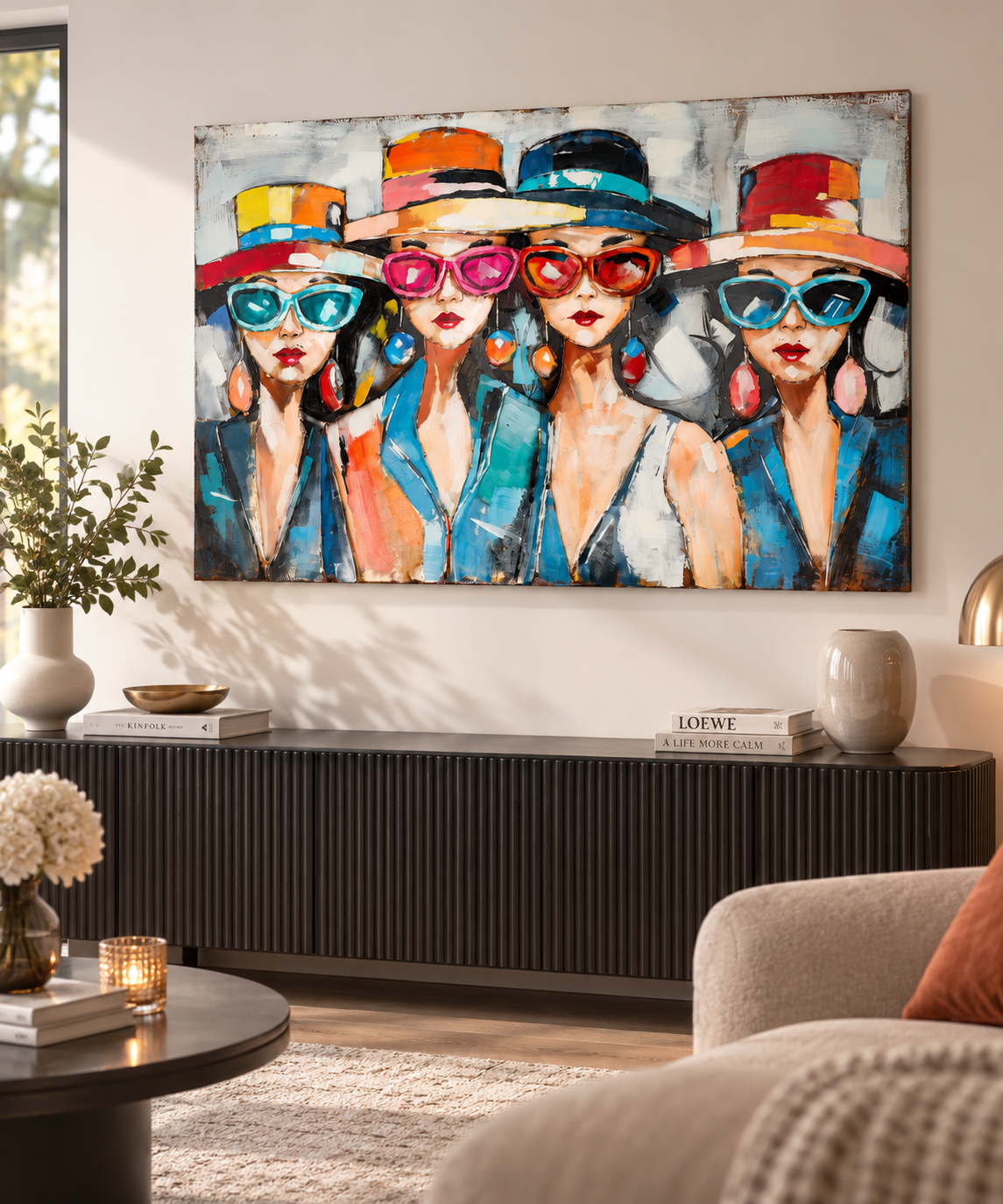 Metallbild Red Lips Society mehrfarbig 120 x 80 cm