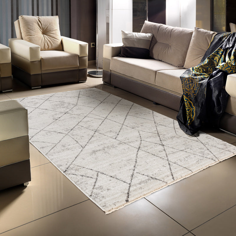 SEHRAZAT MODERN MYSTIC COLLECTION - Moderner Designer Teppich Serie MYSTIC 2100 cream