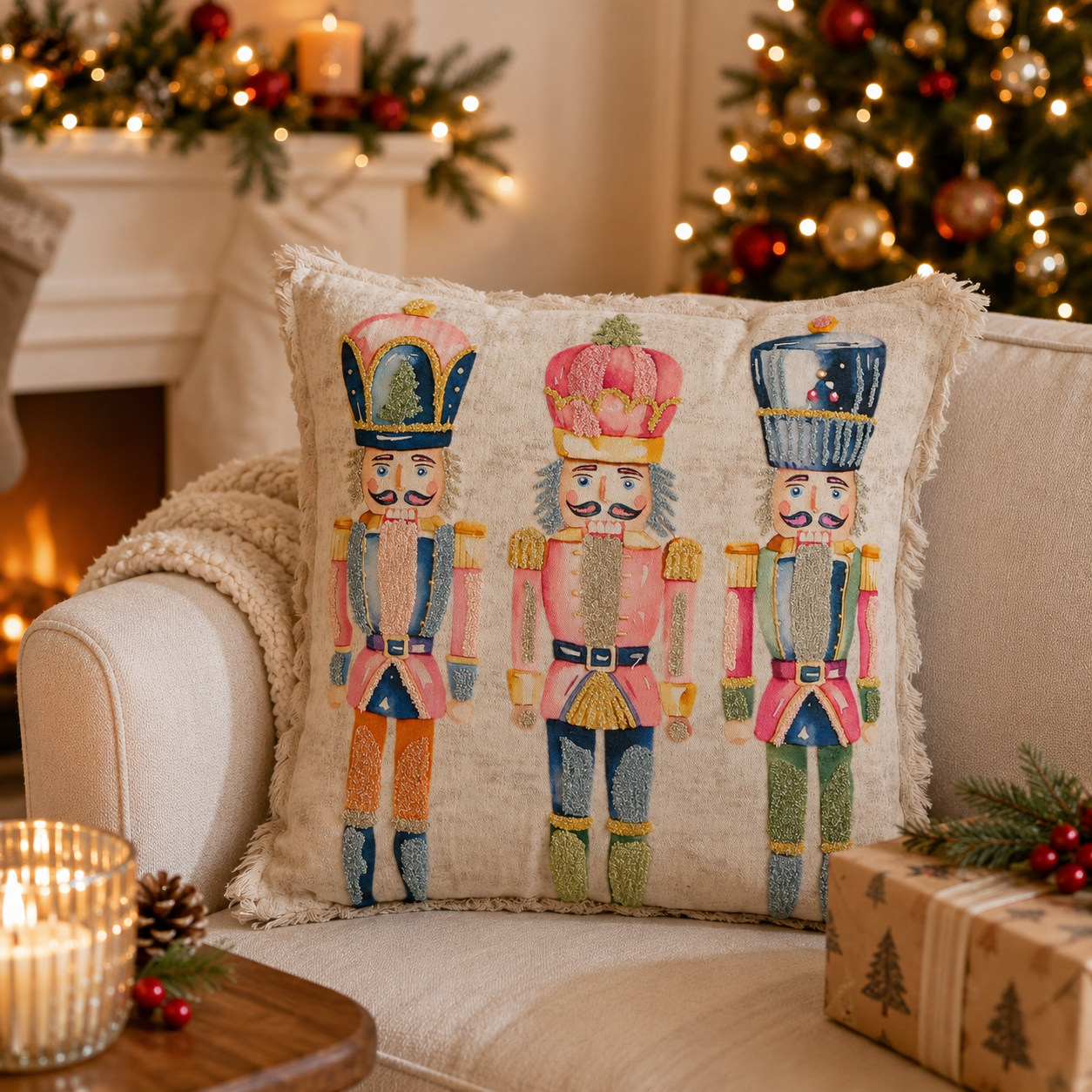 Weihnachtskissen Nussknacker Alrik 45 x 45 cm