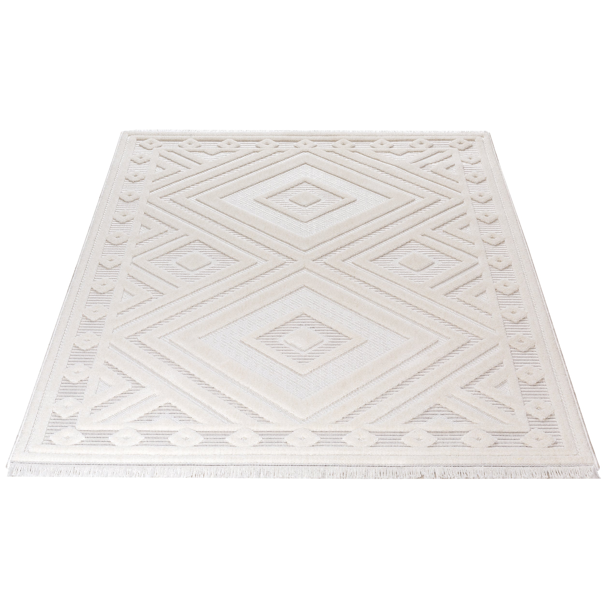 Sehrazat Teppichserie Oslo 9840 cream - Moderne Kurzflor Kollektion 2023/2024 in verschiedenen Größen