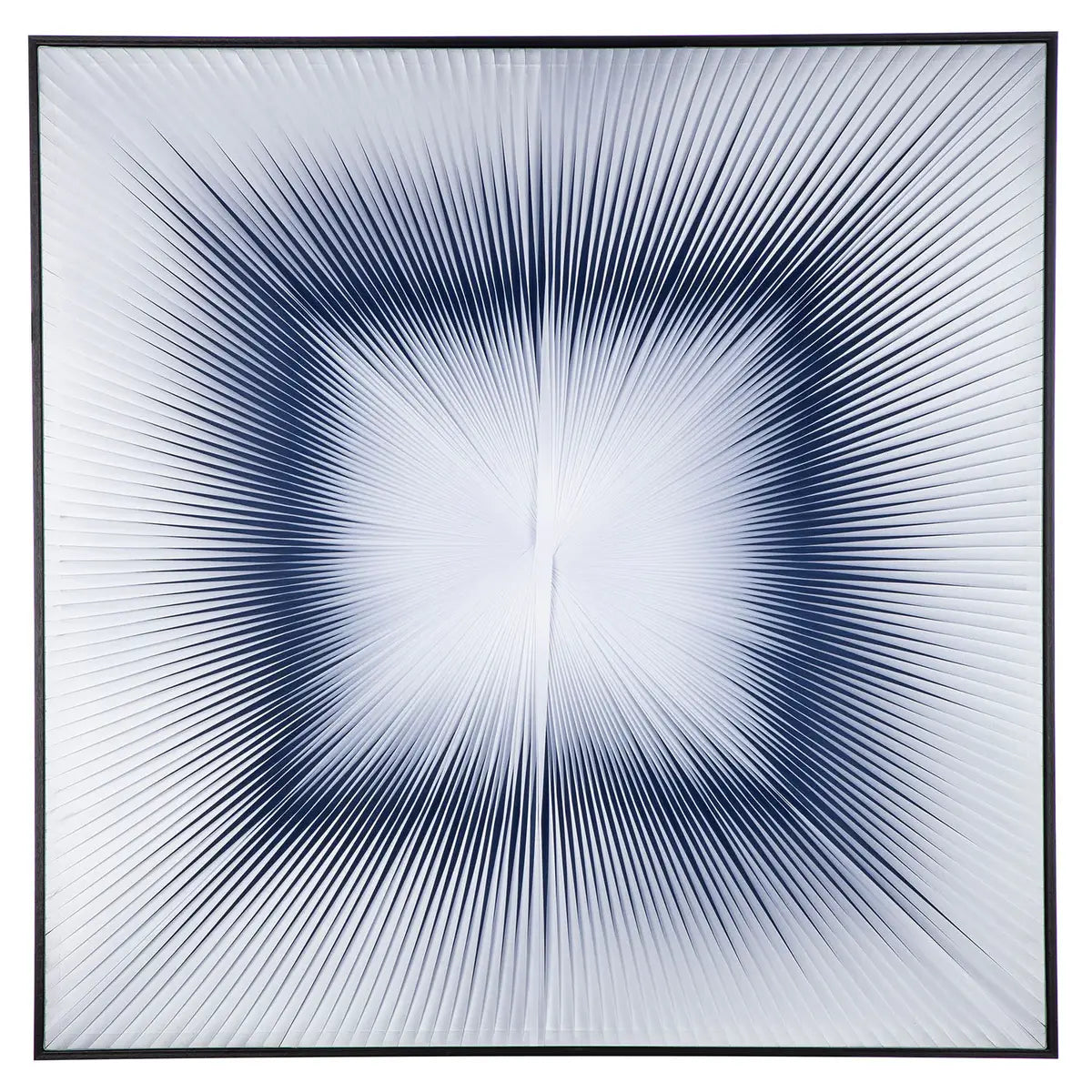 Wandbild Spy Quadrat Abstrakt Schwarz Weiß Blau 80x80cm