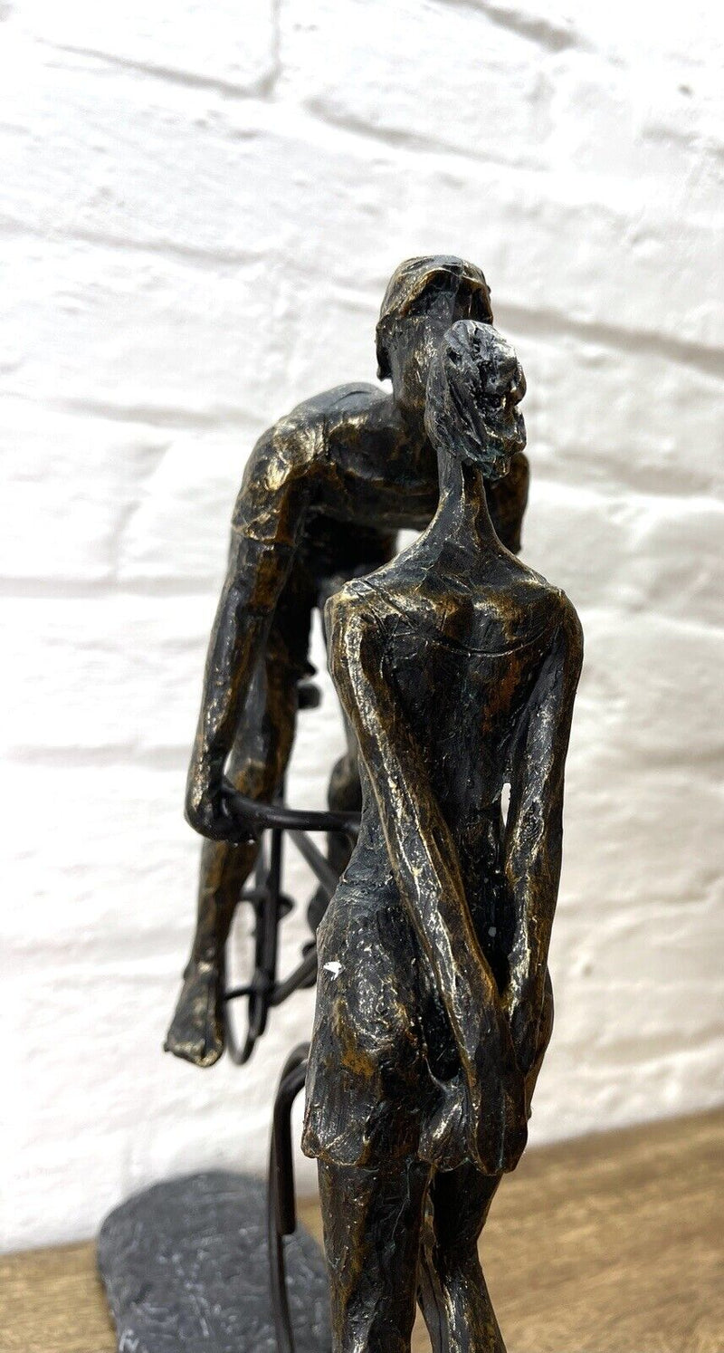 XXL Dekoobjekt Figur Skulptur Küss Mich Kiss me Fahrradfahrer Liebespaar H: 36cm