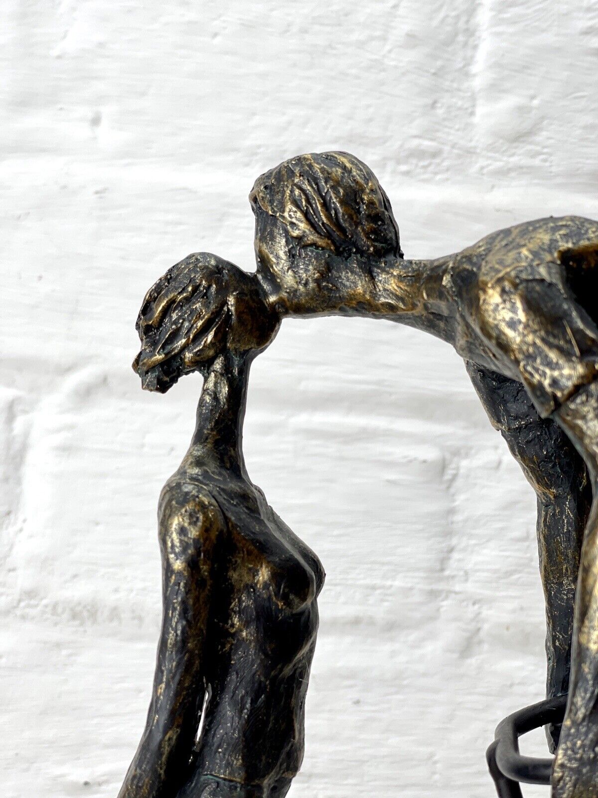 XXL Dekoobjekt Figur Skulptur Küss Mich Kiss me Fahrradfahrer Liebespaar H: 36cm