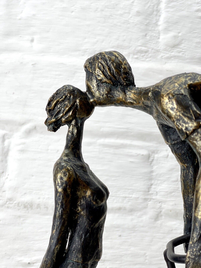 XXL Dekoobjekt Figur Skulptur Küss Mich Kiss me Fahrradfahrer Liebespaar H: 36cm