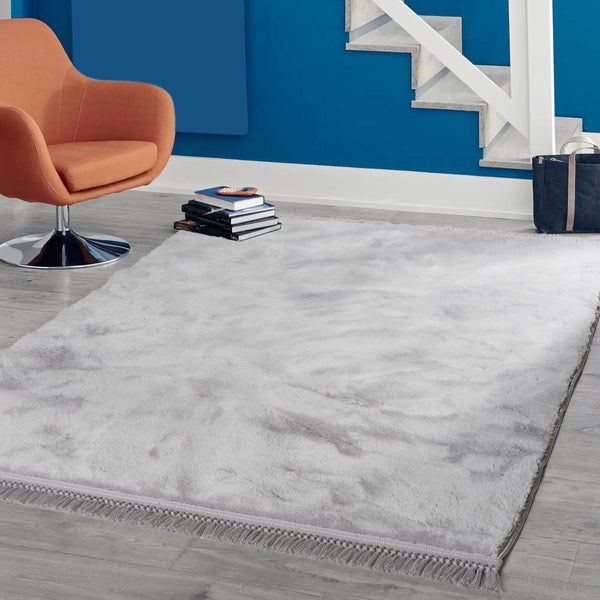 Sehrazat Collection Softy Serie 1750 grey mit fransen - Ein Hauch von Luxus und Komfort für Ihr Zuhause
