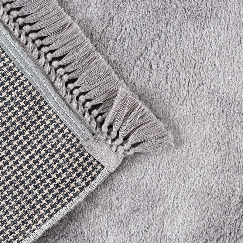 Sehrazat Collection Softy Serie 1750 grey mit fransen - Ein Hauch von Luxus und Komfort für Ihr Zuhause