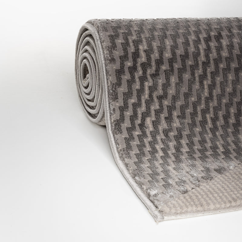 Sehrazat PREMIUM LUXURY COLLECTIE - Modern designtapijt serie 6300 Grijs met 3D-effect