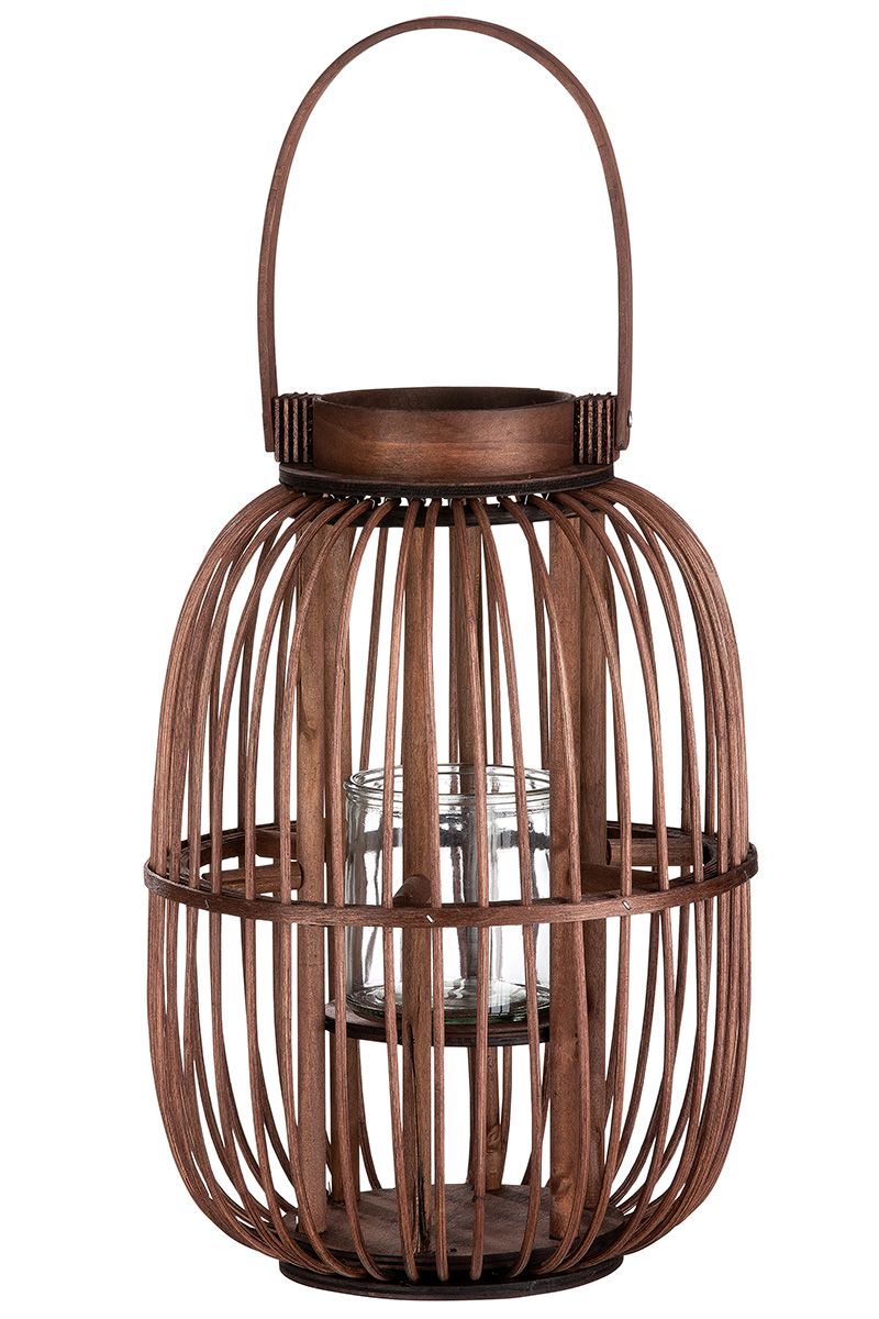Bamboe lantaarn "Bogota" hoogte 25cm