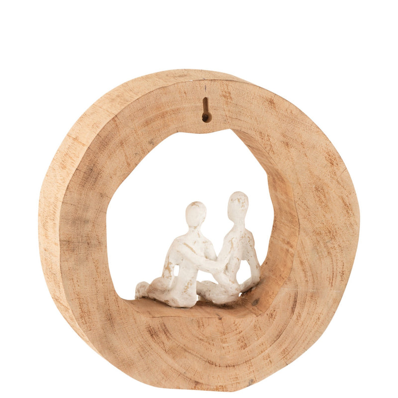 Handgefertigte Skulptur Verbundene Herzen