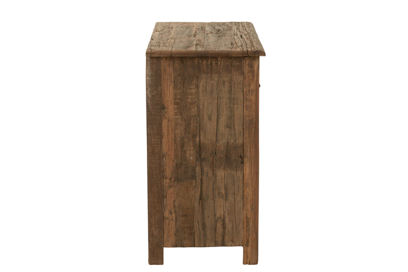 Handmade chest of drawers made of folded wood in brown - a unique piece for your interior