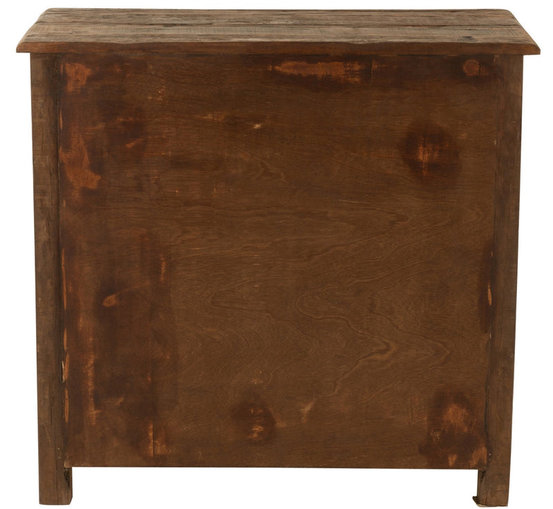 Handmade chest of drawers made of folded wood in brown - a unique piece for your interior