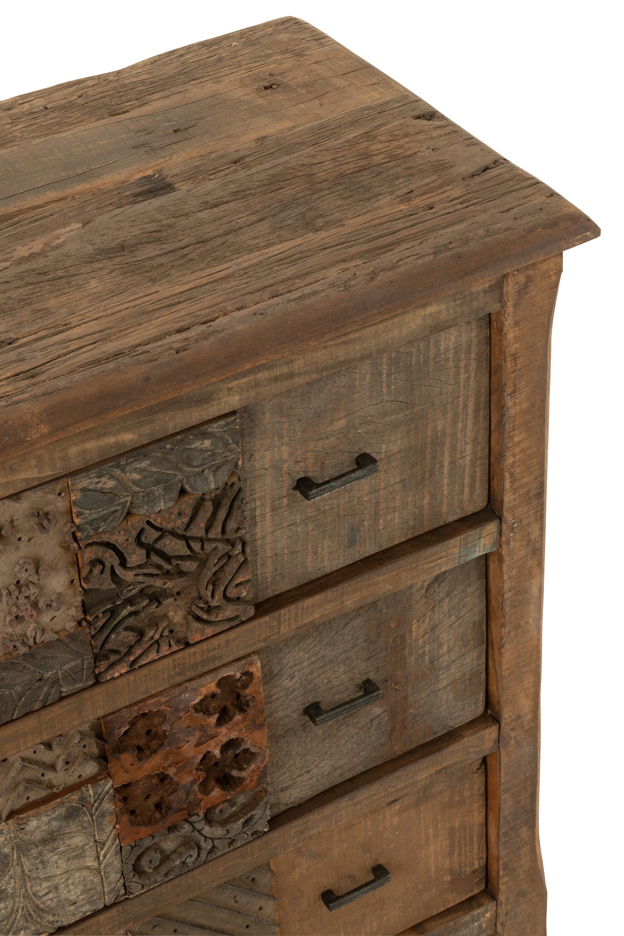 Handgefertigter Kommode Schrank aus gefaltetem Holz in Braun - Ein Unikat für Ihre Einrichtung