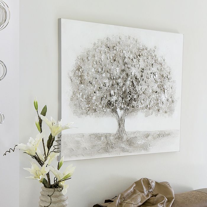 Handgearbeitetes Baum-Wandobjekt von Gilde Handwerk - Schönheit der Natur in Ihrem Zuhause 90x70cm