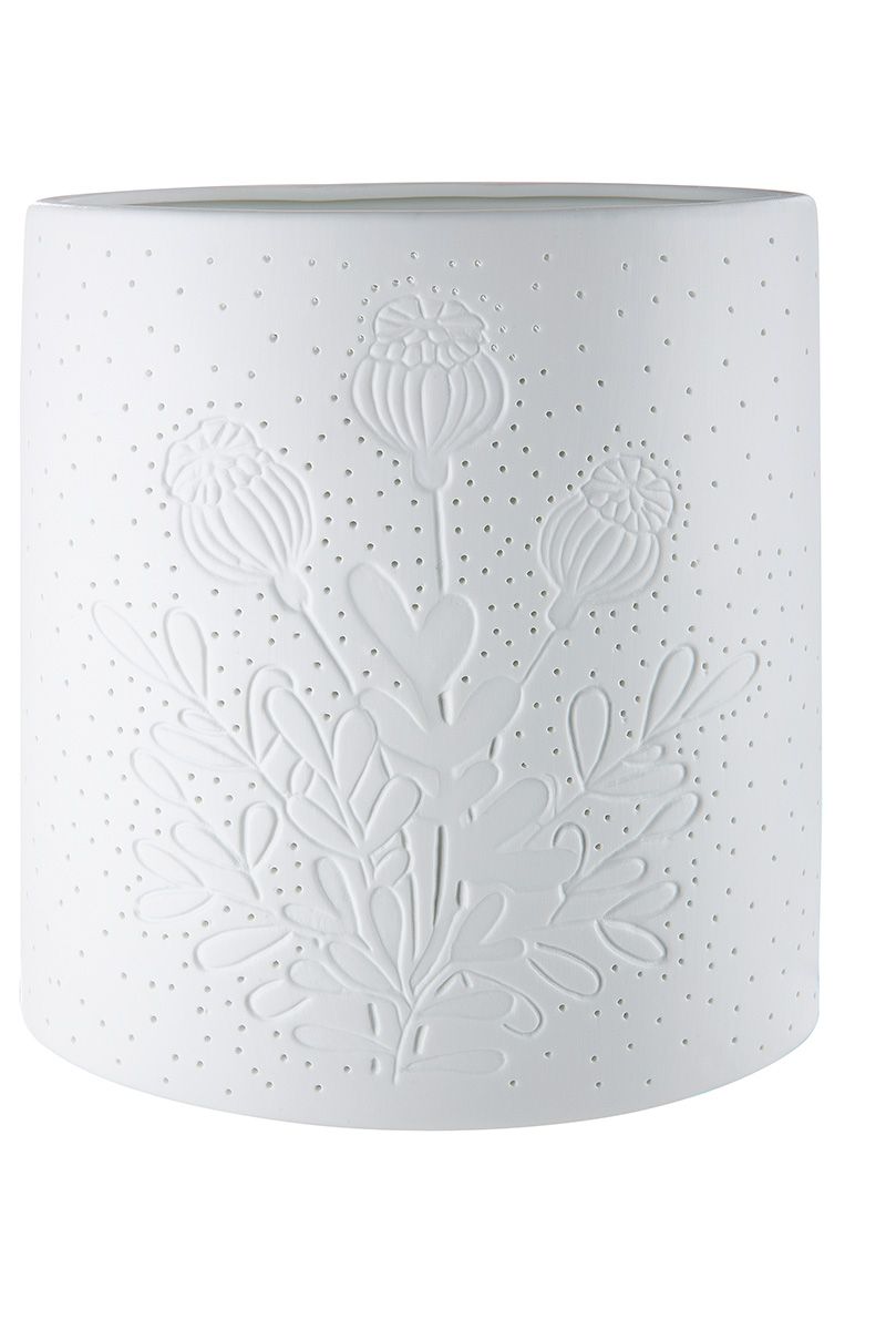 Porcelain lamp "Poppy" by Gilde Stylish decorative object with warm light