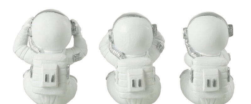 Set of 3 astronaut figures hear no see no say no