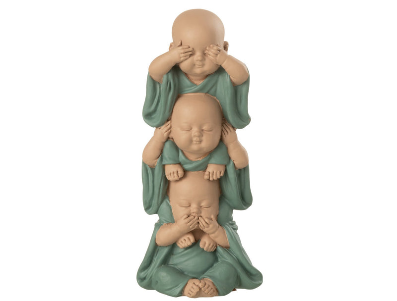 3 Mönche Mönch Figur Sehen Hören Schweigen Höhe 16cm