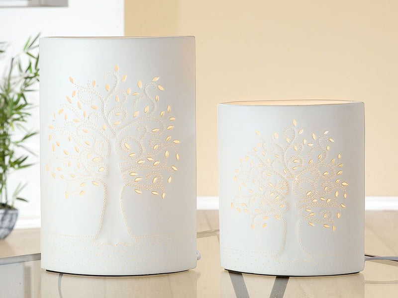 Design lamp Ellipse tree of life made of porcelain height 28cm 